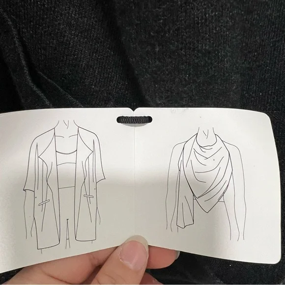 NWT Lululemon After Asana Wrap Heathered Black O/S - Picture 11 of 12